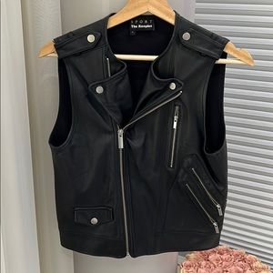 Sport The Kooples Lamb Leather Biker Vest